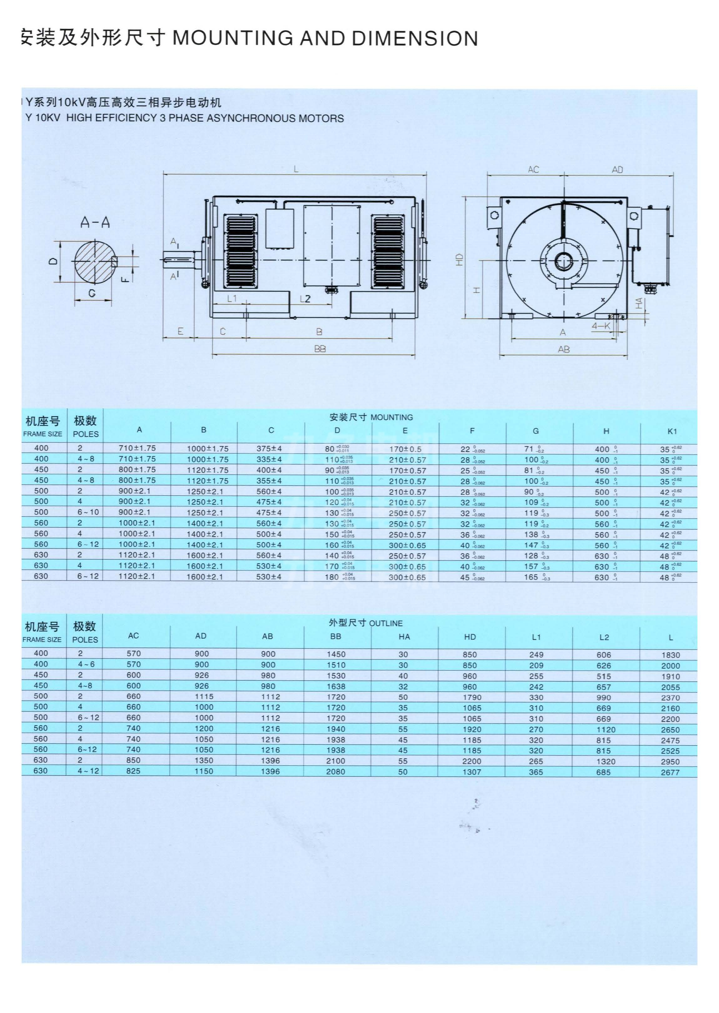 Y系列高压<a href='/djxl.shtml' class='keys' title='点击查看关于电机的相关信息' target='_blank'>电机</a>安装形式2